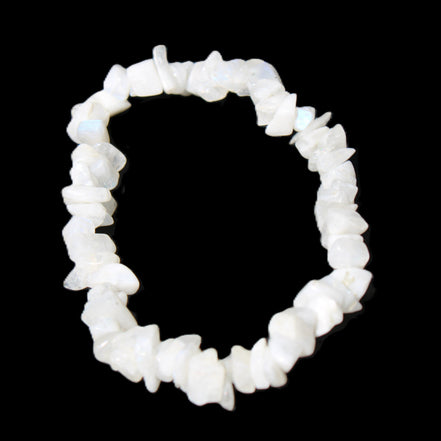 Moonstone chip bracelet 14-16g in sunlight - Rocks and Things Store