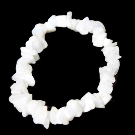 Moonstone chip bracelet 14-16g in sunlight - Rocks and Things Store