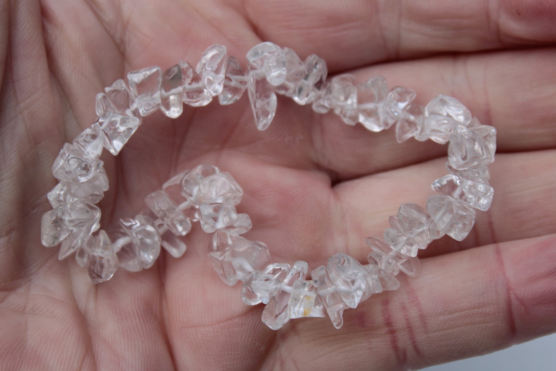 Clear Quartz chip bracelet 14-16g Rocks and Things