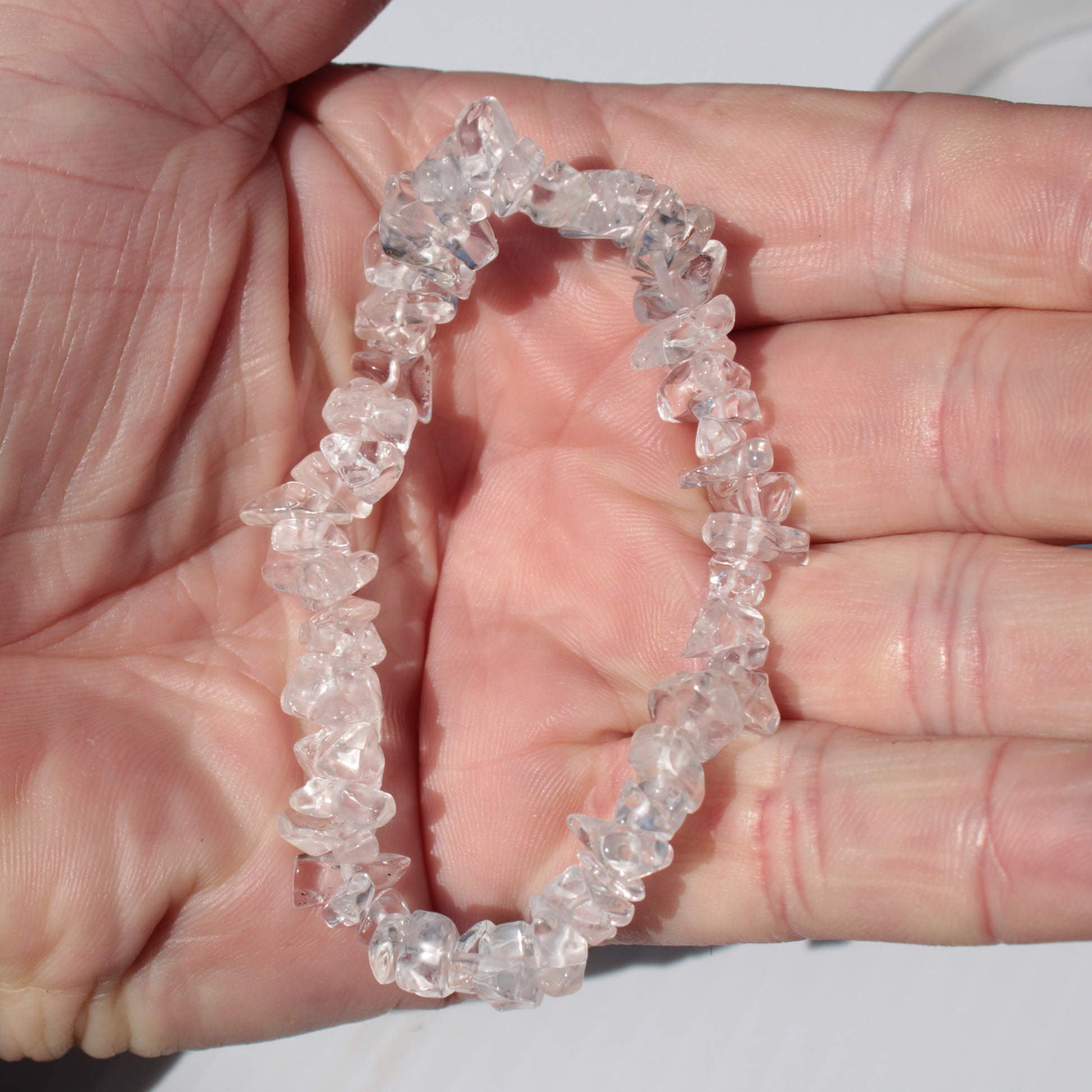 Clear Quartz chip bracelet 14-16g Rocks and Things