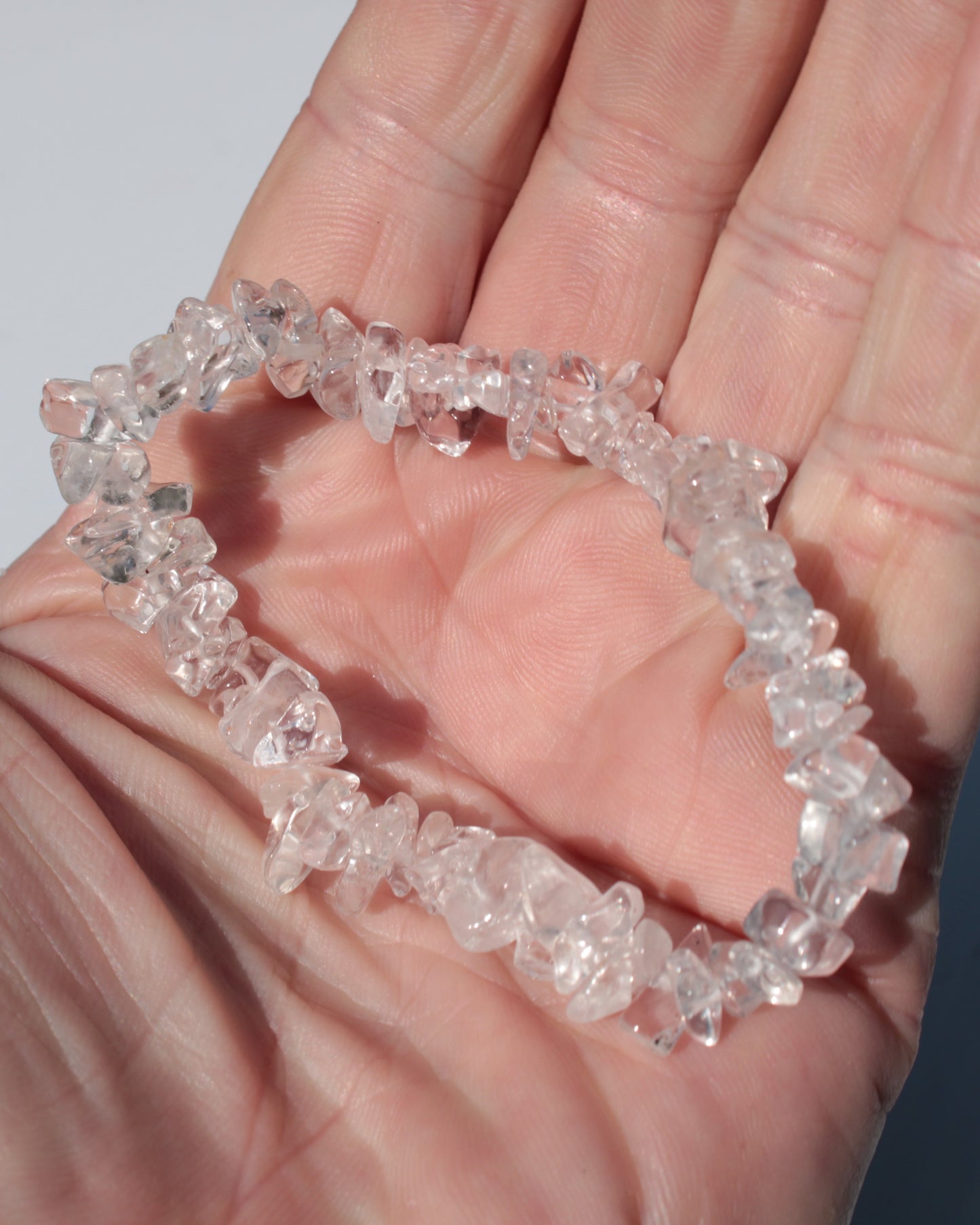 Clear Quartz chip bracelet 14-16g Rocks and Things