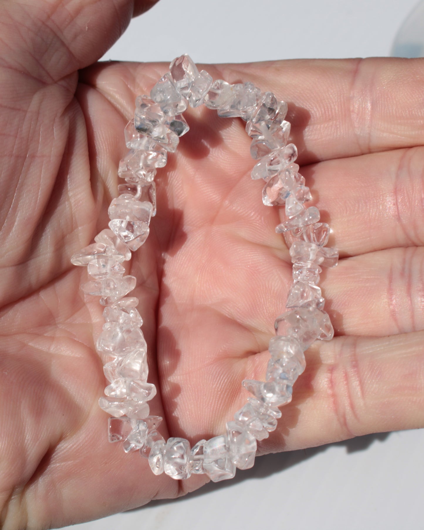 Clear Quartz chip bracelet 14-16g Rocks and Things