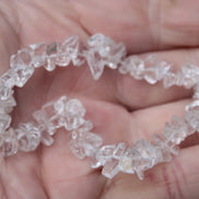 Clear Quartz chip bracelet 14-16g Rocks and Things
