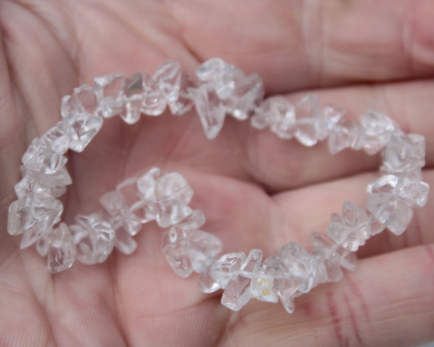 Clear Quartz chip bracelet 14-16g Rocks and Things