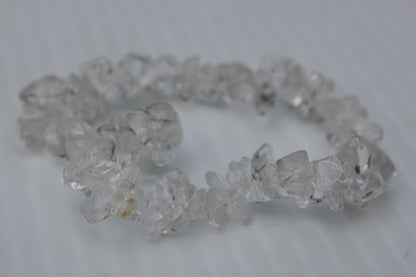 Clear Quartz chip bracelet 14-16g Rocks and Things