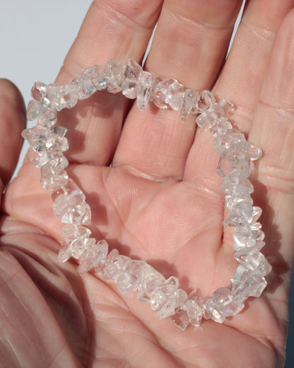 Clear Quartz chip bracelet 14-16g Rocks and Things