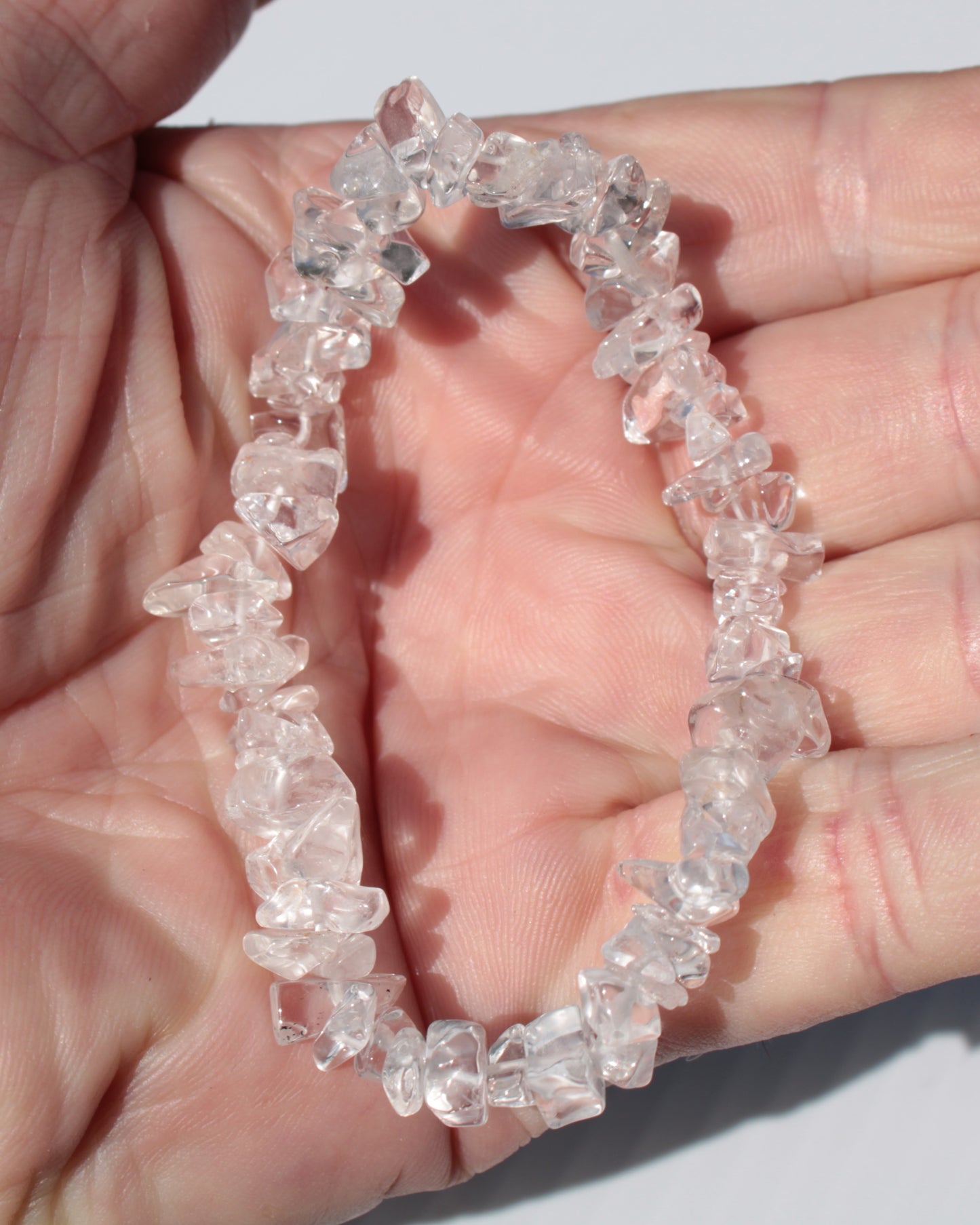 Clear Quartz chip bracelet 14-16g Rocks and Things