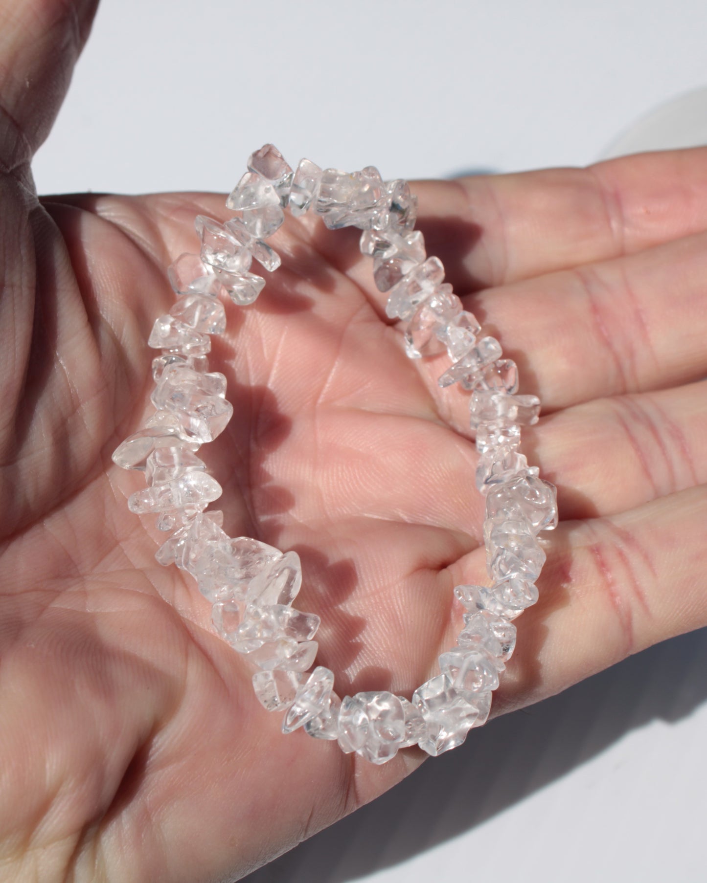 Clear Quartz chip bracelet 14-16g Rocks and Things