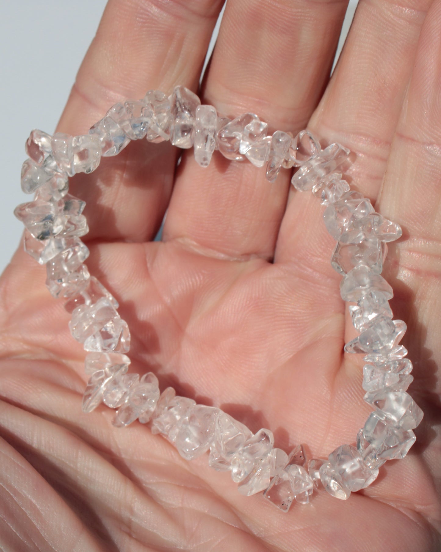 Clear Quartz chip bracelet 14-16g Rocks and Things