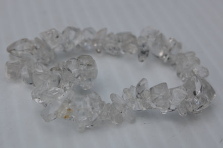 Clear Quartz chip bracelet 14-16g Rocks and Things