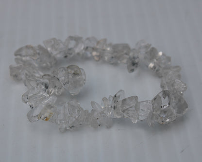 Clear Quartz chip bracelet 14-16g Rocks and Things