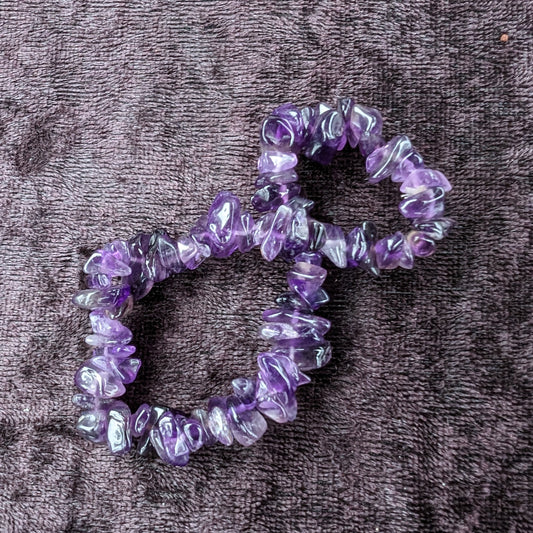 Amethyst chip bracelet 14-16g Rocks and Things