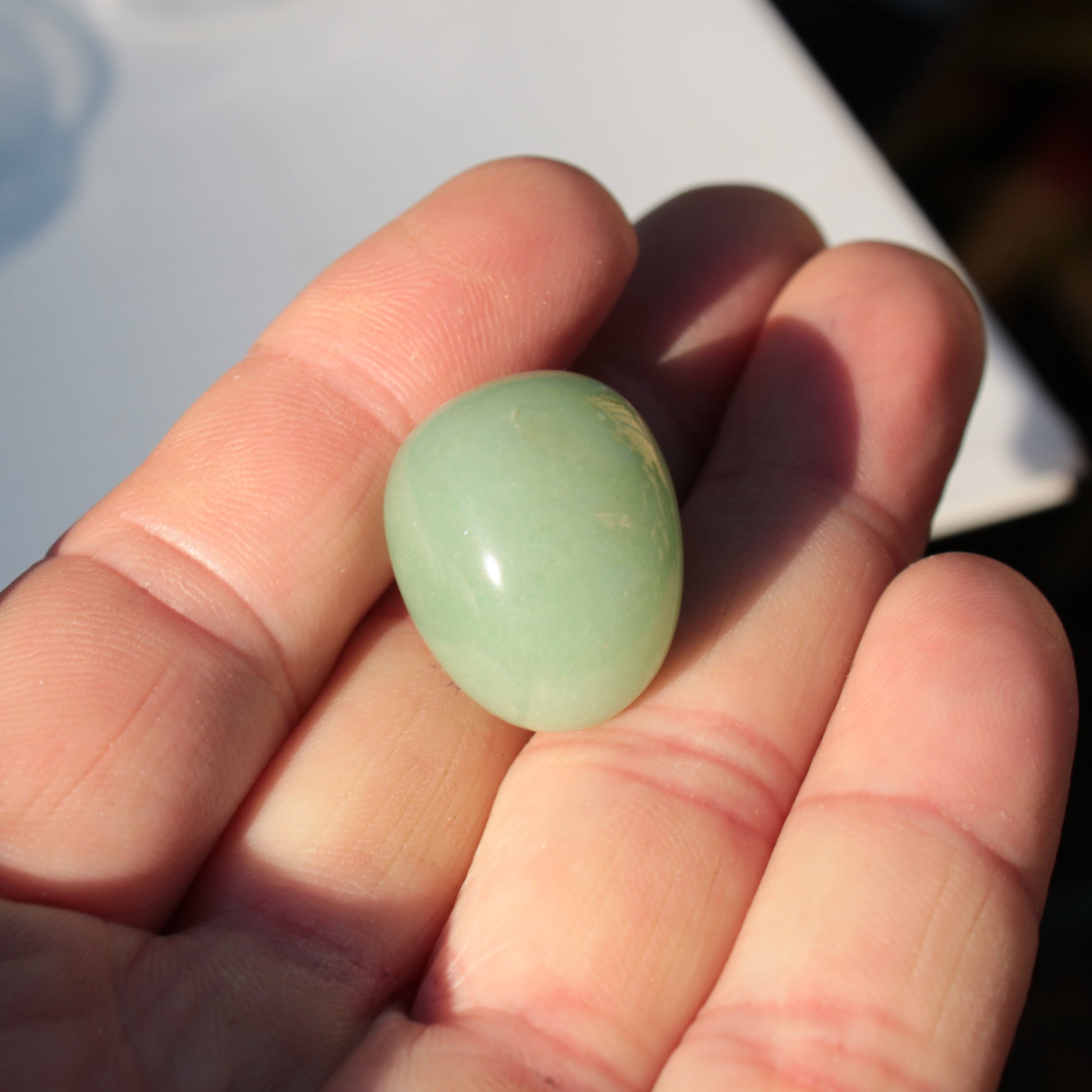 Green Aventurine tumble stone 11/13g Rocks and Things