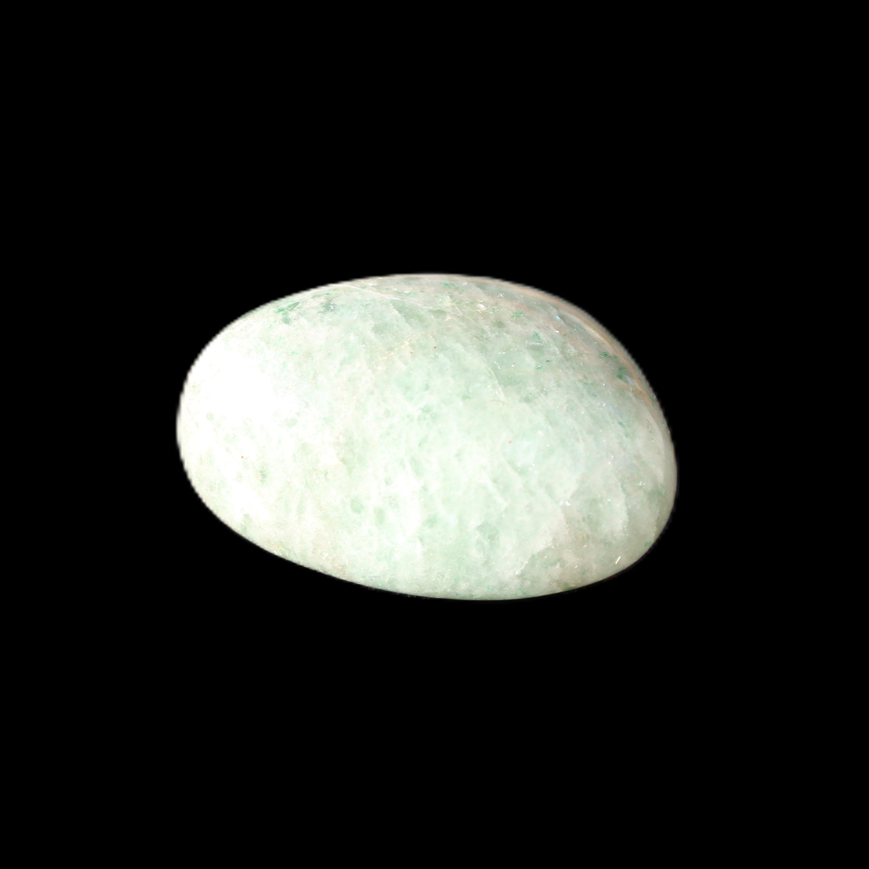Green Aventurine tumble stone 11g in sunlight - Rocks and Things Store
