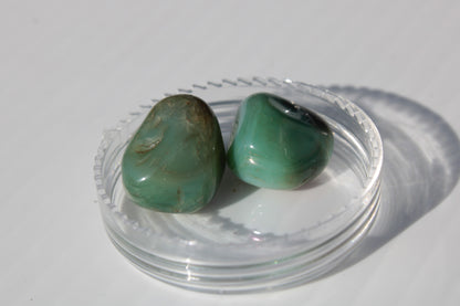 Green Aventurine 2 tumbled stones 8-9g Rocks and Things