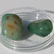 Green Aventurine 2 tumbled stones 8-9g in sunshine - Rocks and Things Store