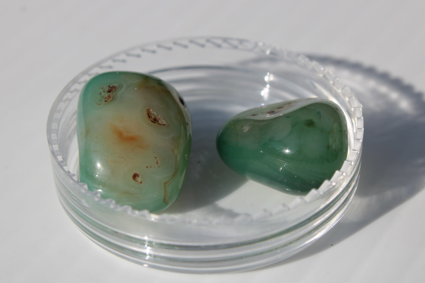 Green Aventurine 2 tumbled stones 8-9g Rocks and Things