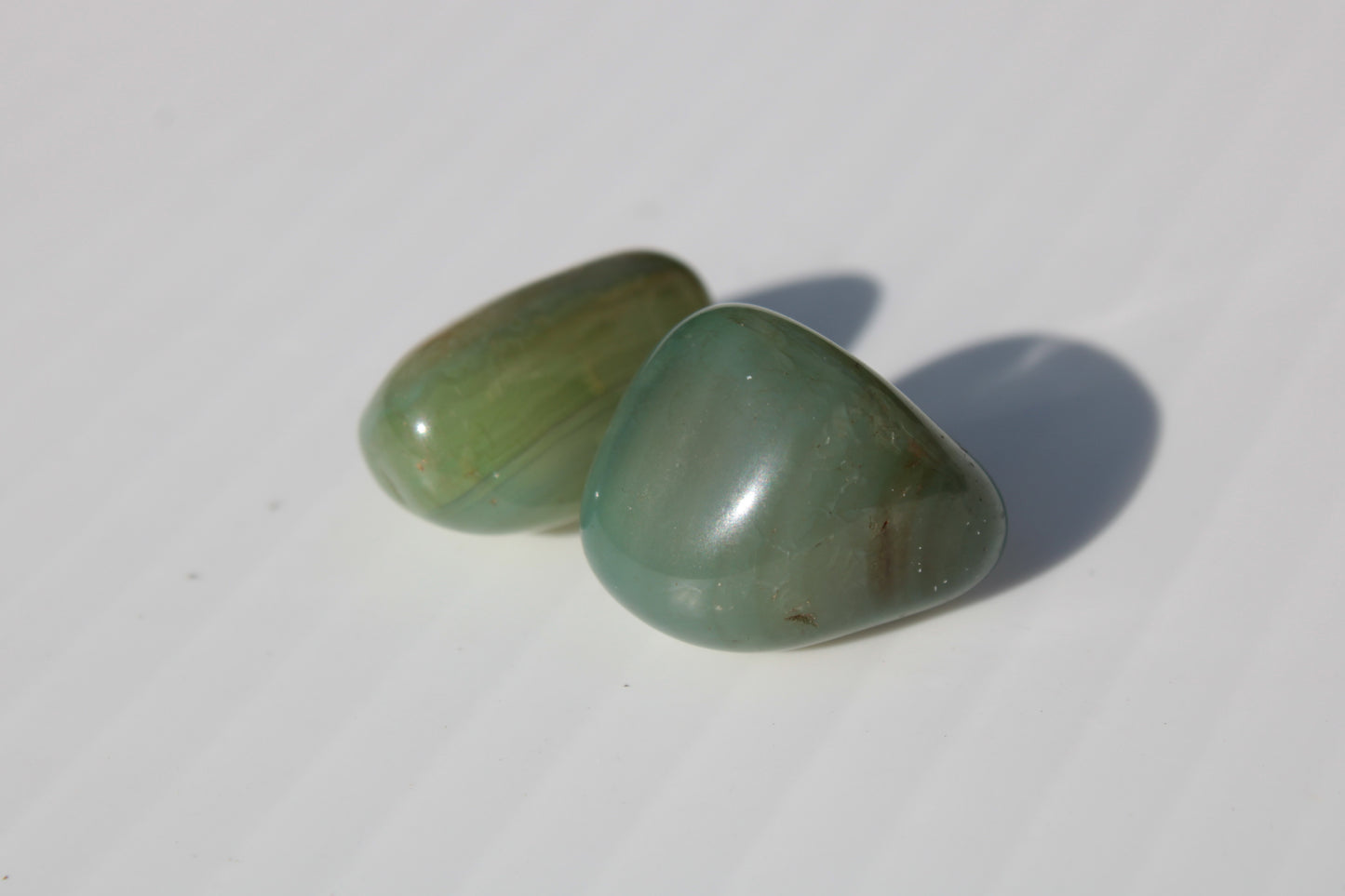 Green Aventurine 2 tumbled stones 8-9g Rocks and Things