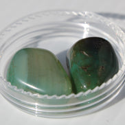 Green Aventurine 2 tumbled stones 8-9g in sunshine - Rocks and Things Store