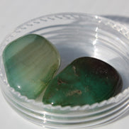 Green Aventurine 2 tumbled stones 8-9g Rocks and Things