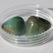 Green Aventurine 2 tumbled stones 8-9g Rocks and Things
