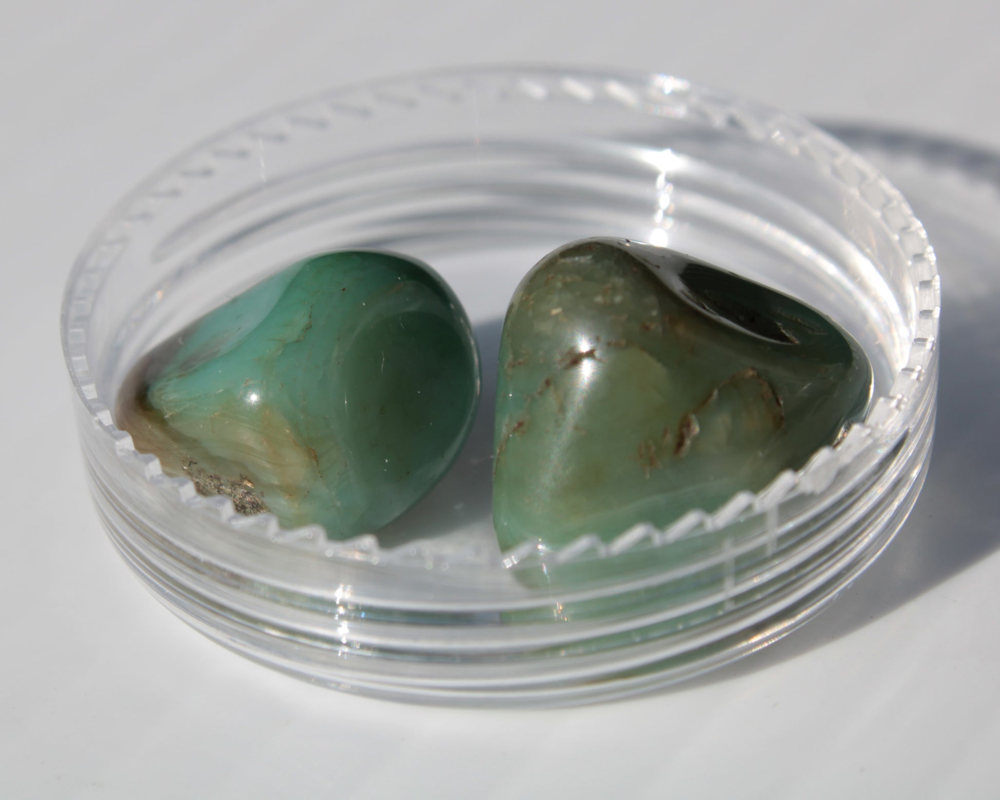 Green Aventurine 2 tumbled stones 8-9g Rocks and Things