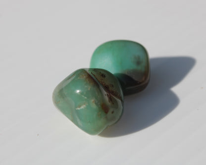 Green Aventurine 2 tumbled stones 8-9g Rocks and Things