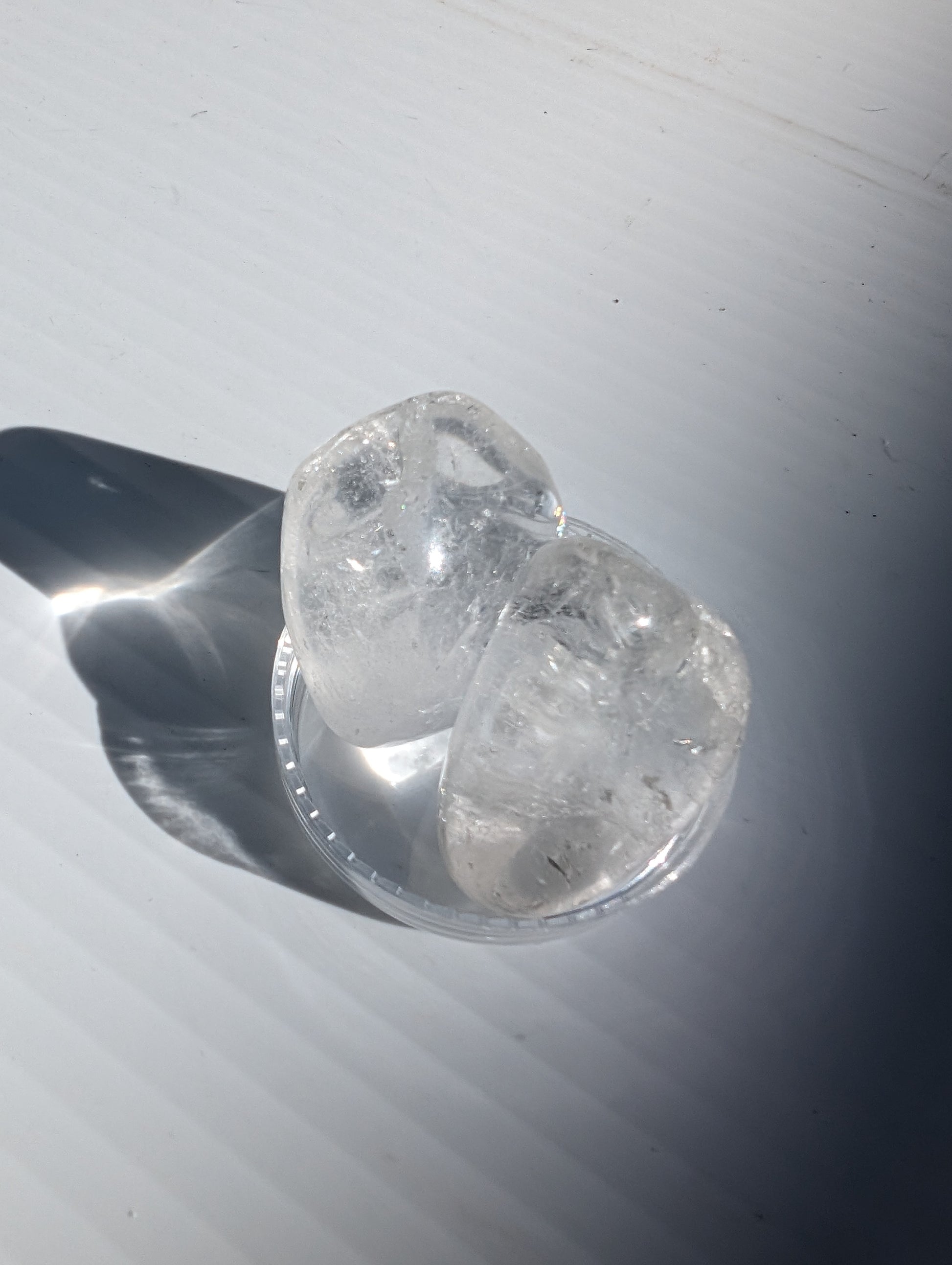 Clear Quartz 2 tumbled crystals 31/32g Rocks and Things