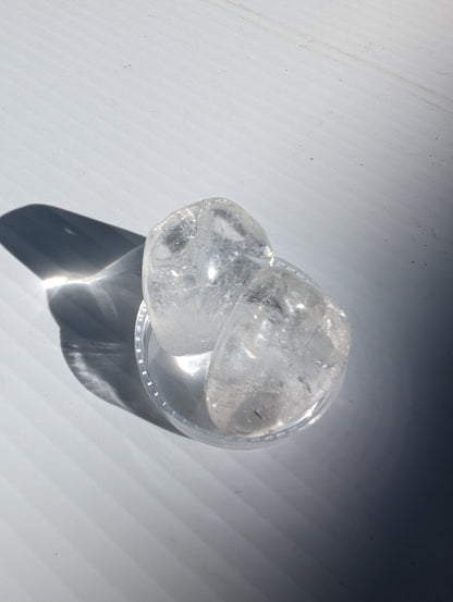 Clear Quartz 2 tumbled crystals 31/32g Rocks and Things