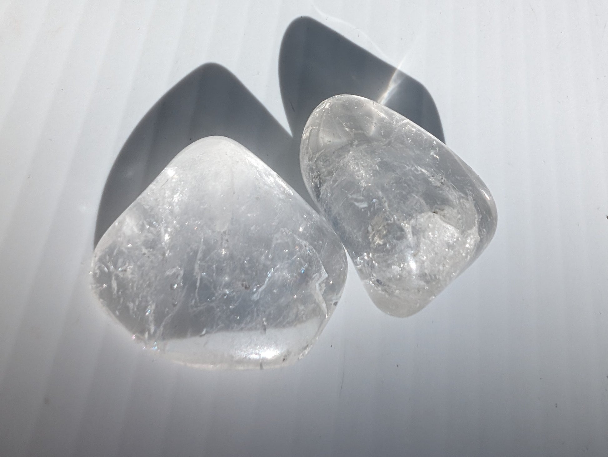 Clear Quartz 2 tumbled crystals 31/32g Rocks and Things