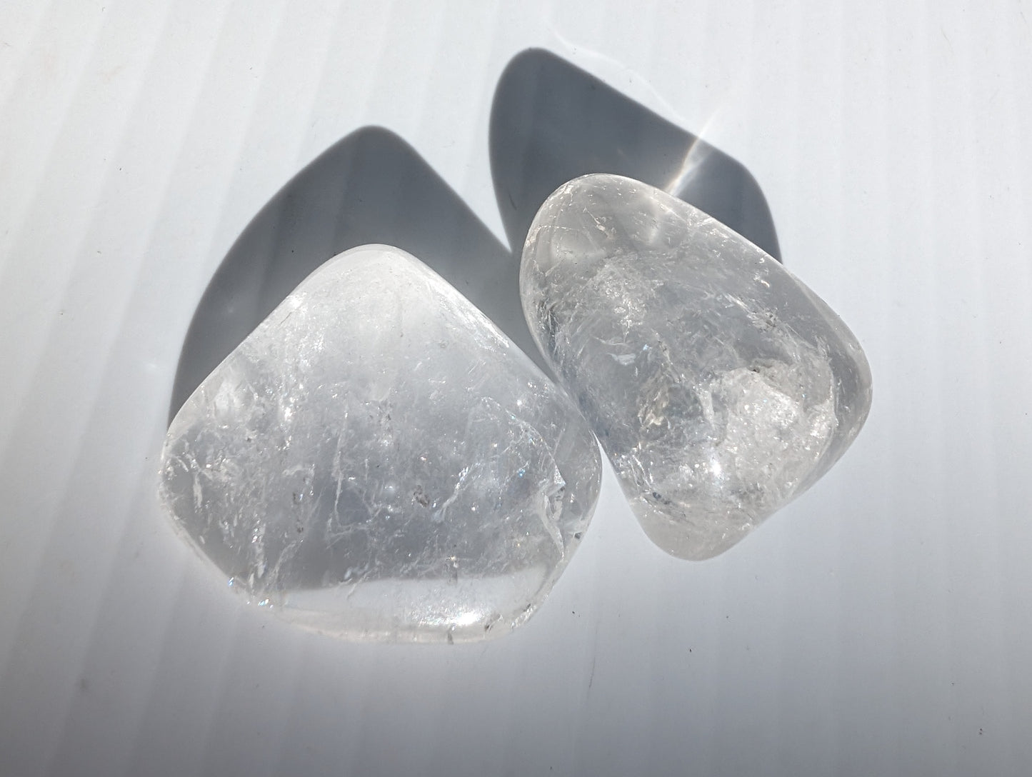 Clear Quartz 2 tumbled crystals 31/32g Rocks and Things