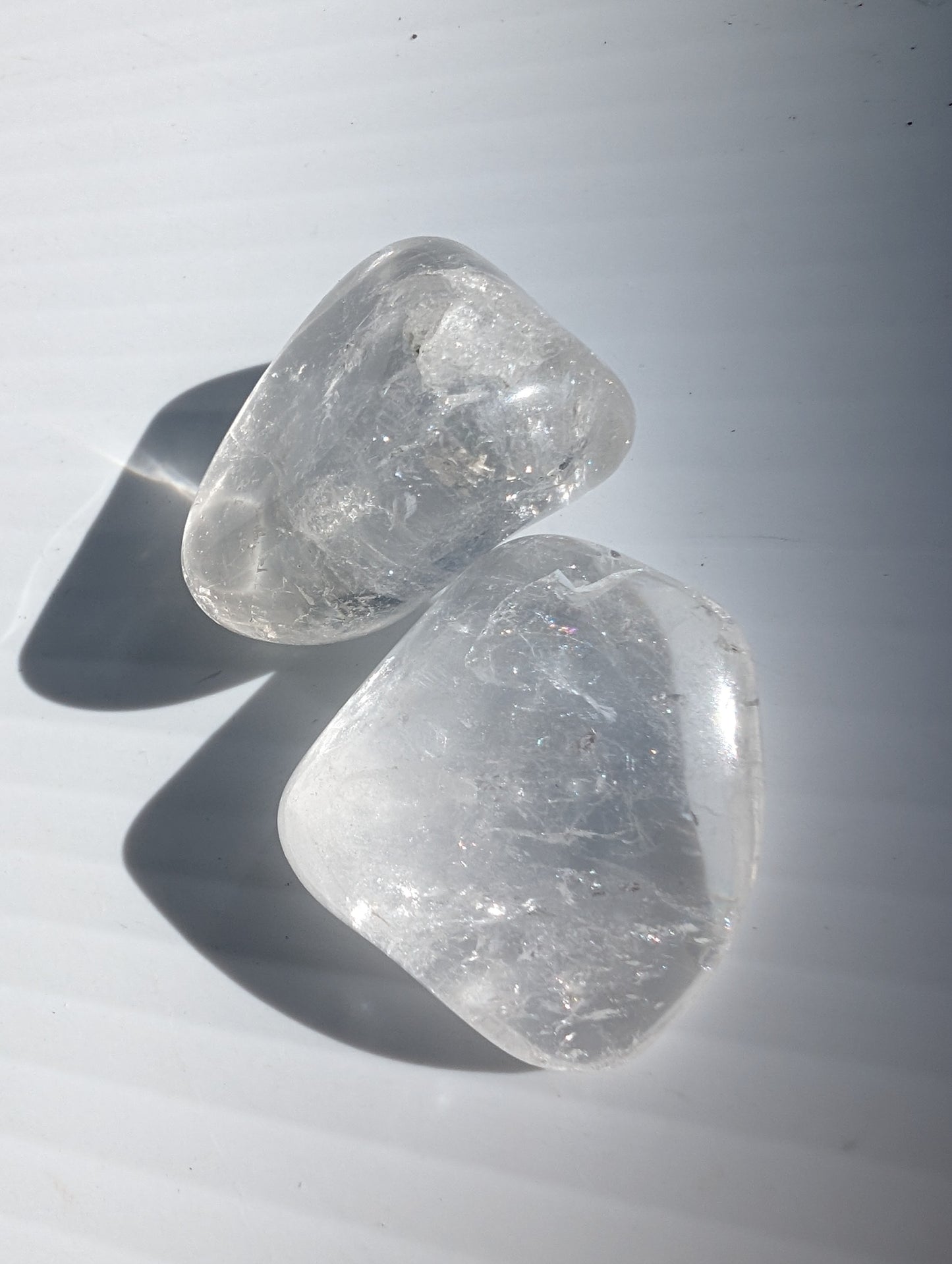 Clear Quartz 2 tumbled crystals 31/32g Rocks and Things