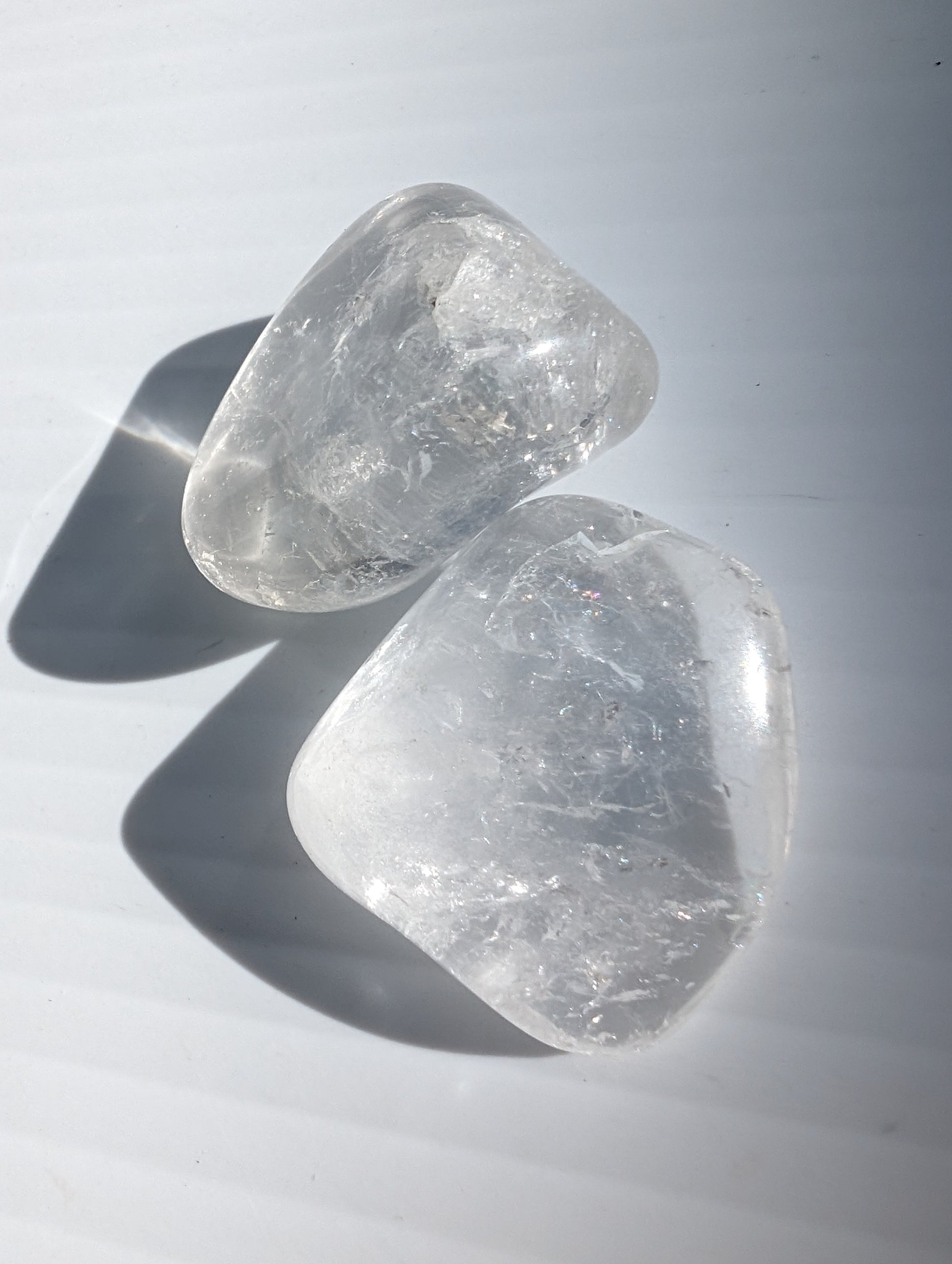 Clear Quartz 2 tumbled crystals 31/32g Rocks and Things