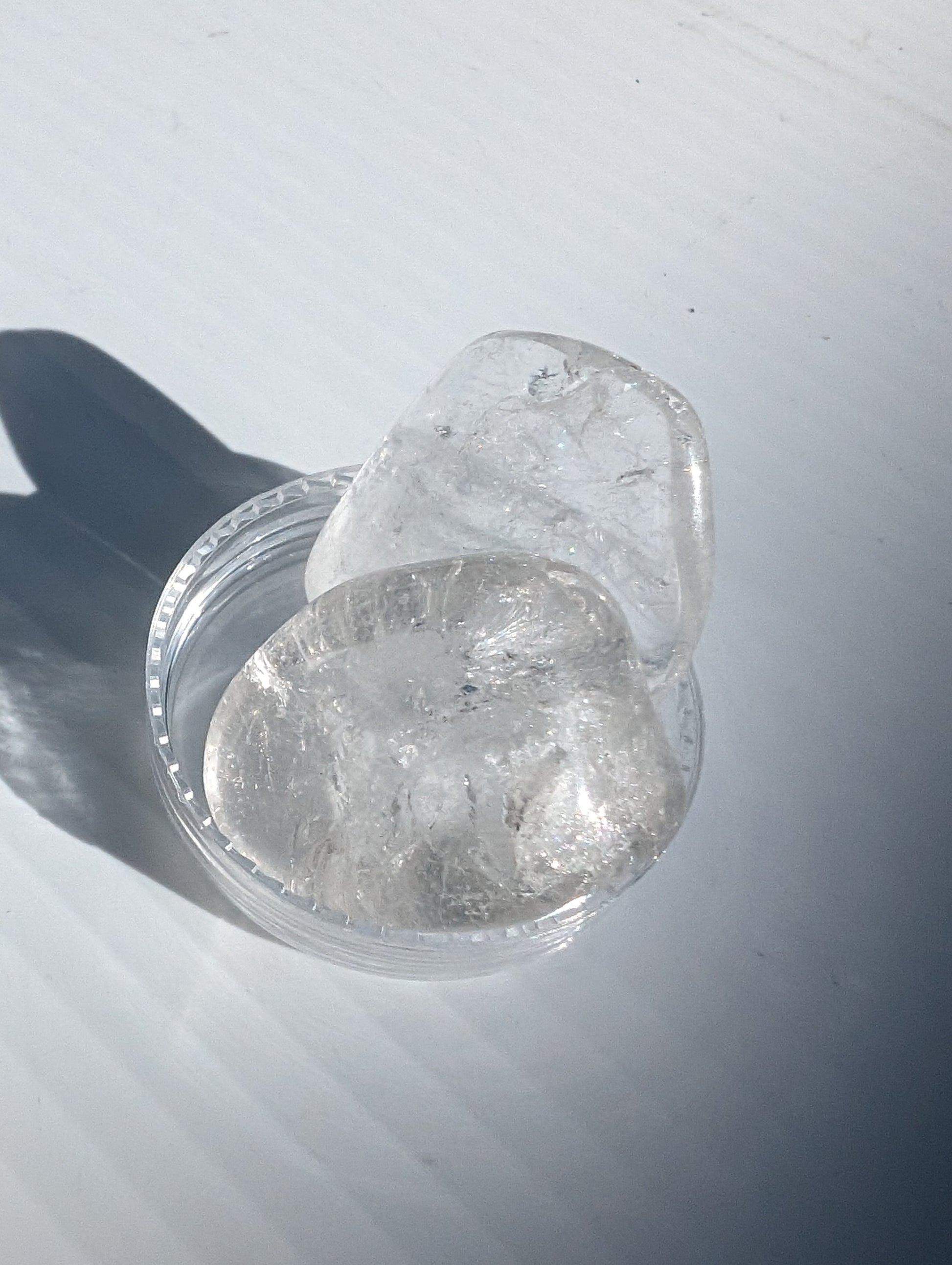 Clear Quartz 2 tumbled crystals 31/32g Rocks and Things