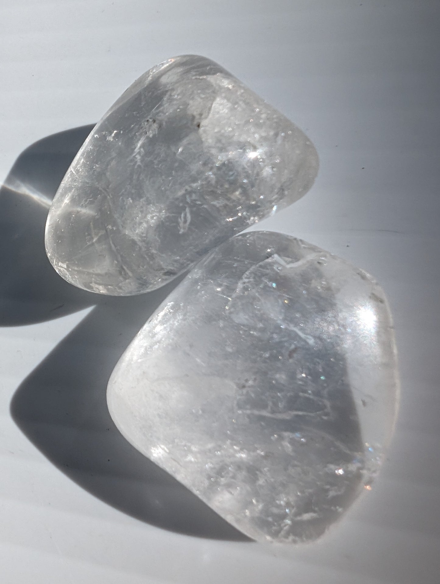 Clear Quartz 2 tumbled crystals 31/32g Rocks and Things