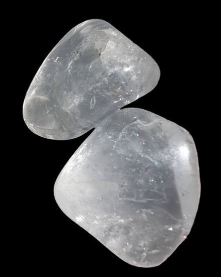 Clear Quartz 2 tumbled crystals 31g in sunshine - Rocks and Things Store