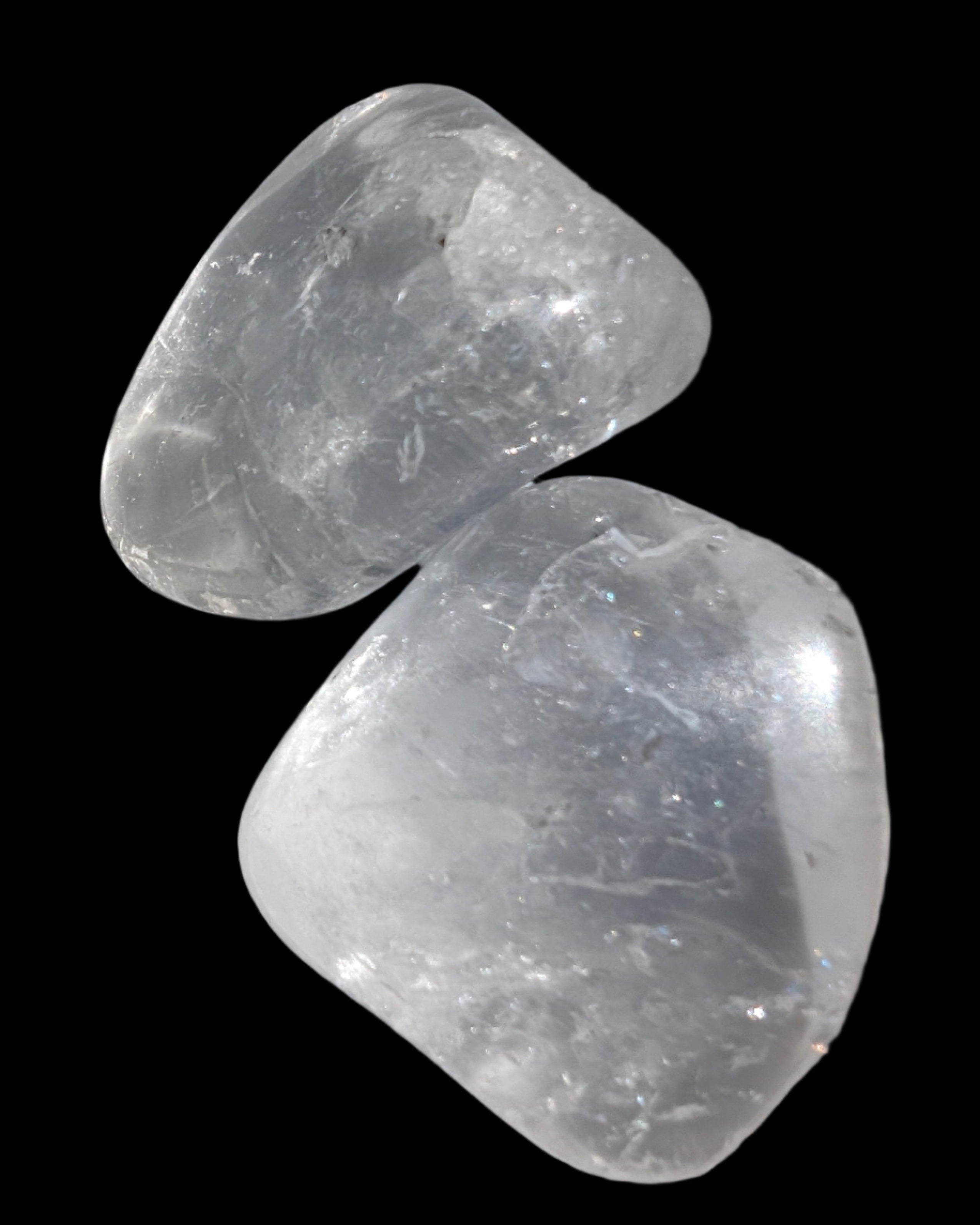 Clear Quartz 2 tumbled crystals 31g in sunshine - Rocks and Things Store