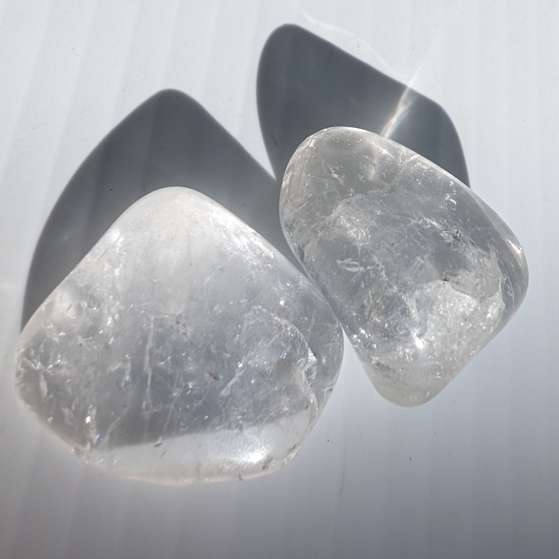 Clear Quartz 2 tumbled crystals 31/32g Rocks and Things