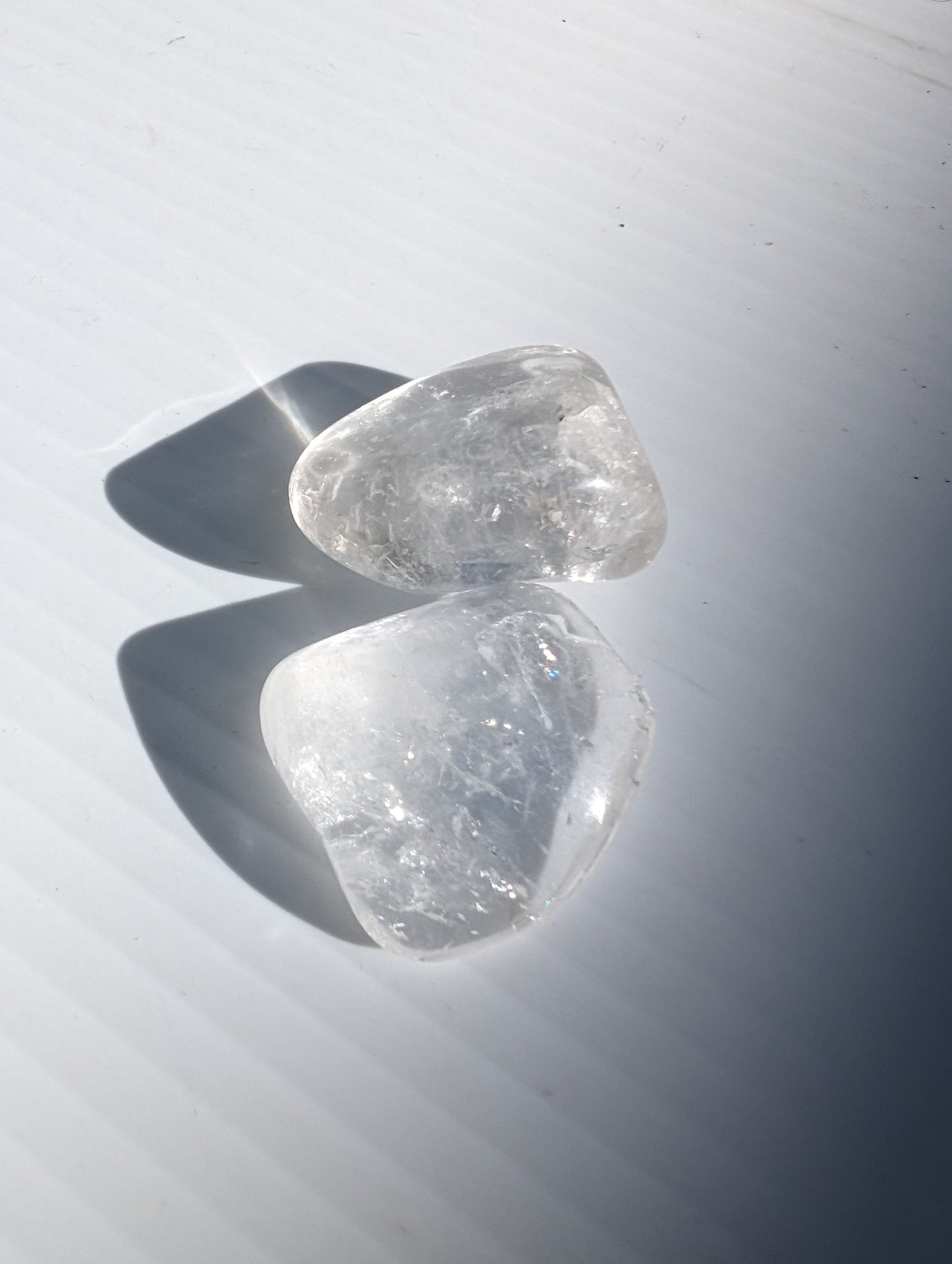 Clear Quartz 2 tumbled crystals 31/32g Rocks and Things