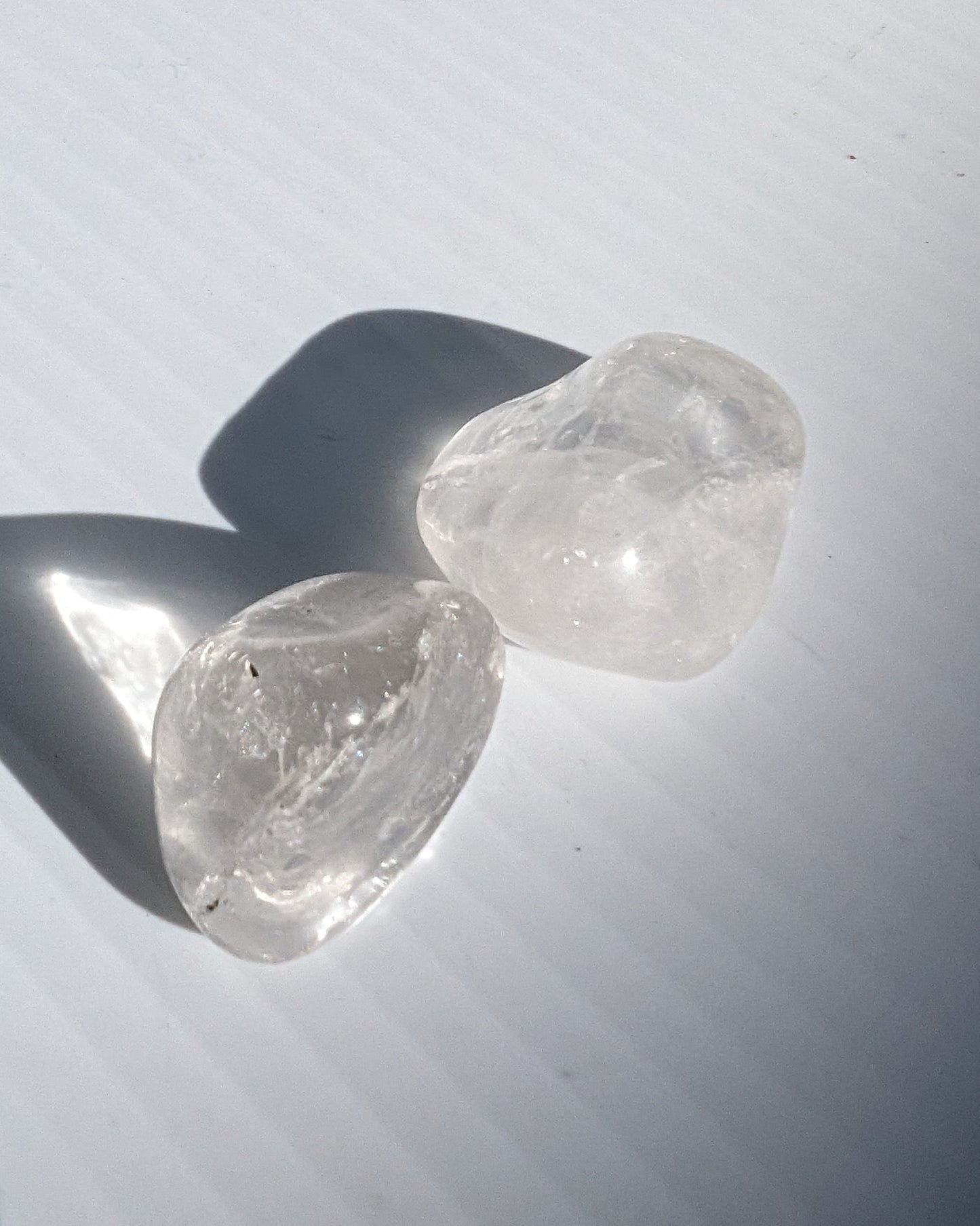 Clear Quartz 2 tumbled crystals 31/32g Rocks and Things