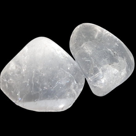 Clear Quartz 2 tumbled crystals 31g in sunshine - Rocks and Things Store