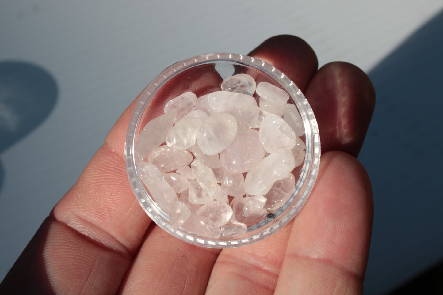 Rose Quartz tiny polished crystals 9g Rocks and Things