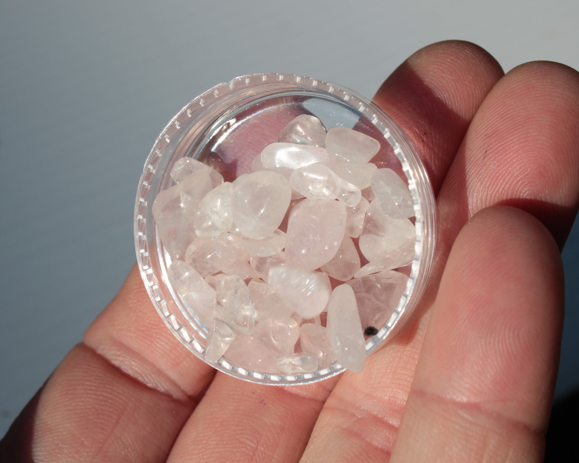 Rose Quartz tiny polished crystals 9g Rocks and Things