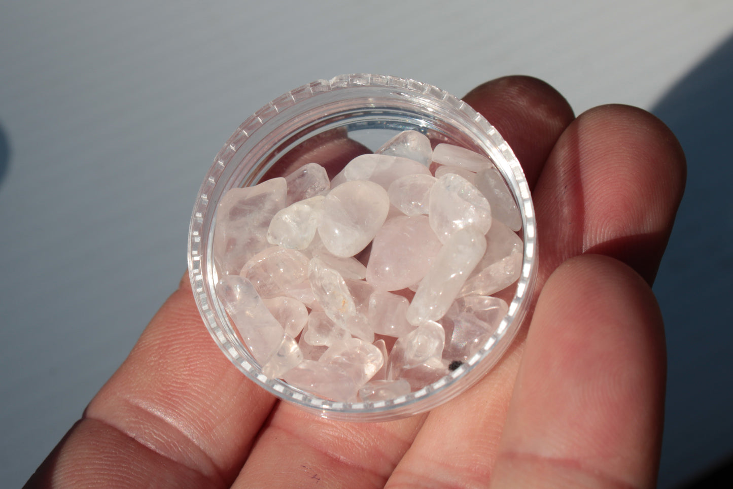 Rose Quartz tiny polished crystals 9g Rocks and Things