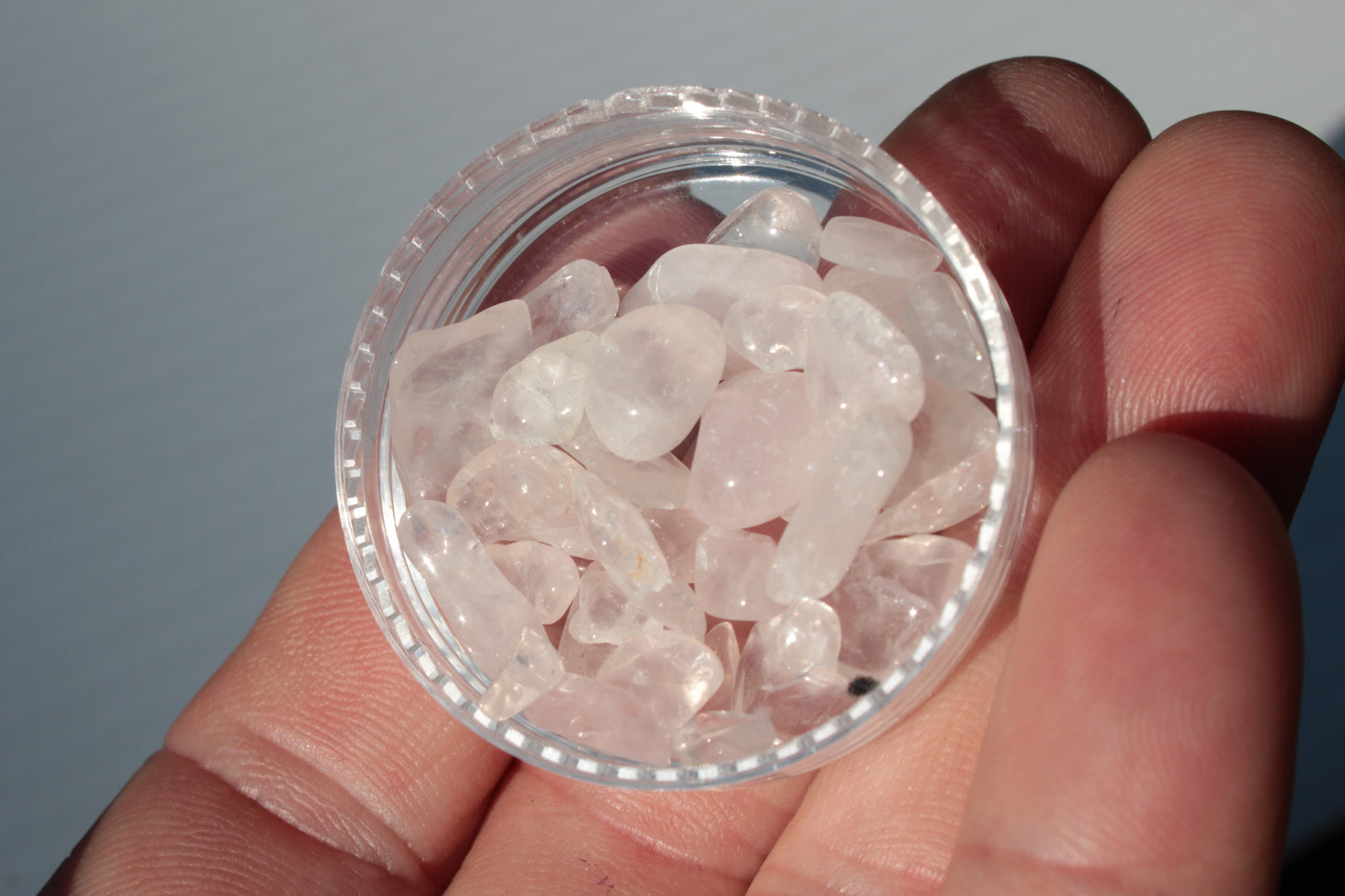 Rose Quartz tiny polished crystals 9g Rocks and Things