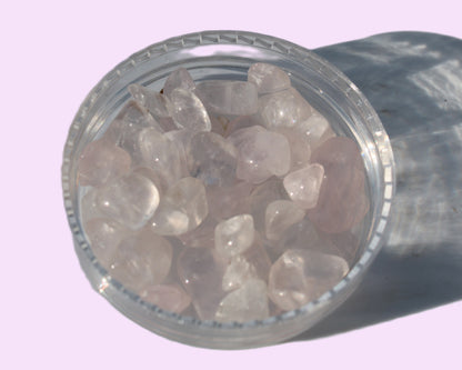 Rose Quartz tiny polished crystals 9g Rocks and Things