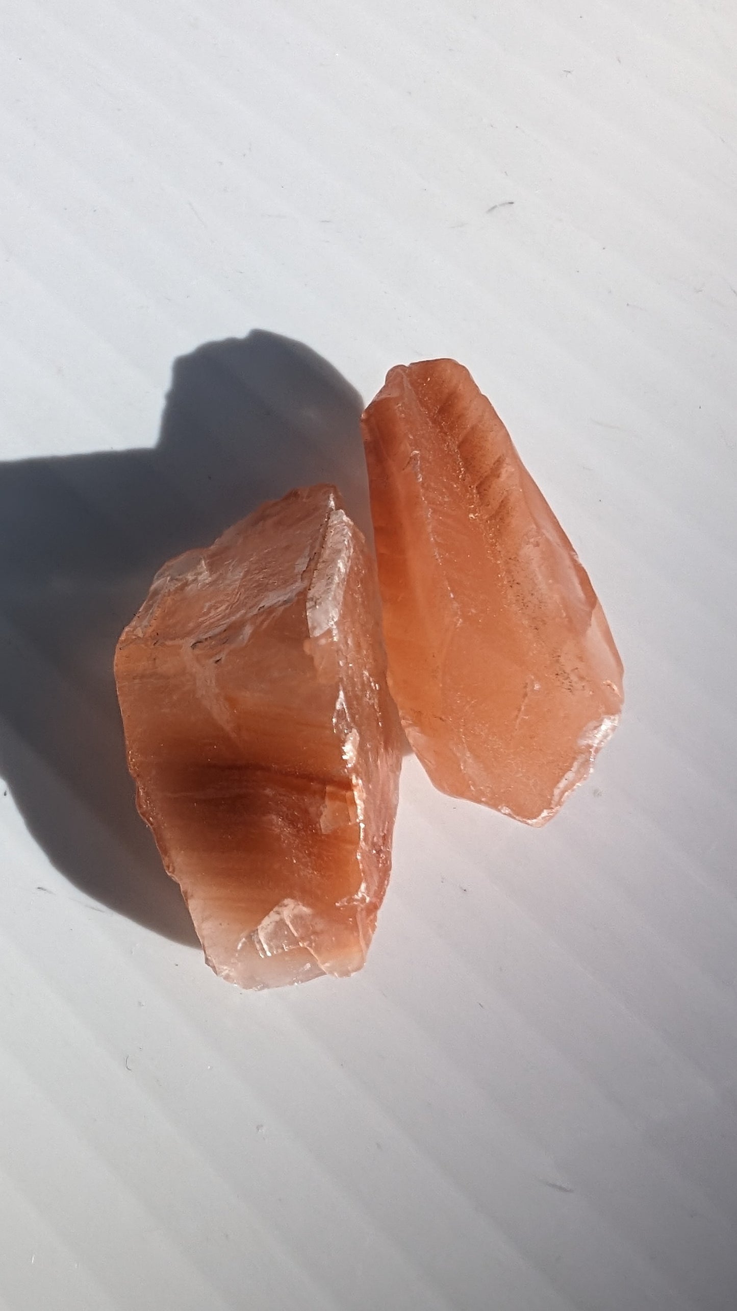 Red natural Calcite 2 crystals 15-18g Rocks and Things