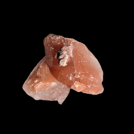 Red natural Calcite 2 crystals 15-18g in sunlight - Rocks and Things Store