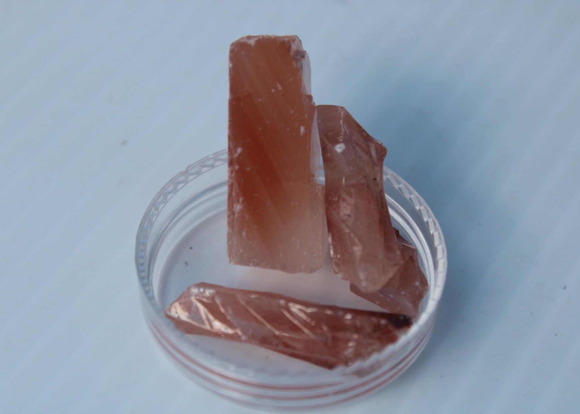 Red natural Calcite 5 crystals 16g Rocks and Things