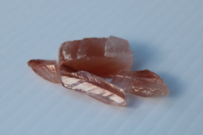 Red natural Calcite 5 crystals 16g Rocks and Things